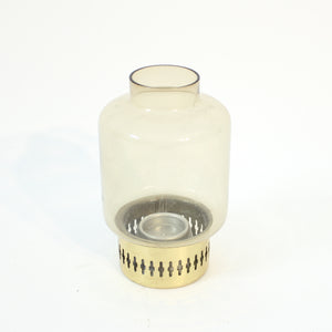 Hans-Agne Jakobsson, model L 95, brass and glass candle holder, 1960s