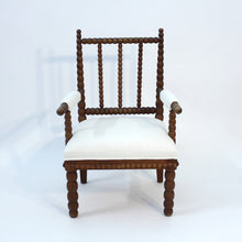 Load image into Gallery viewer, Antique oak Bobbin chair, early 20th century