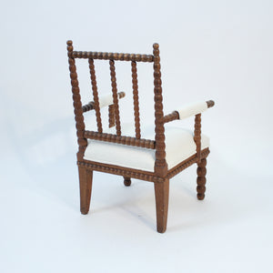 Antique oak Bobbin chair, early 20th century