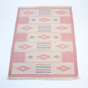 Swedish flat weave Röllakan carpet, 1960s