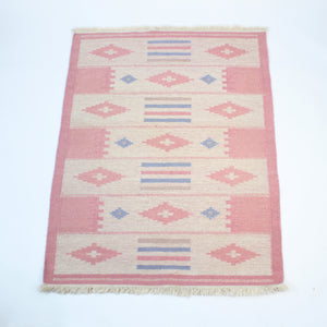 Swedish flat weave Röllakan carpet, 1960s