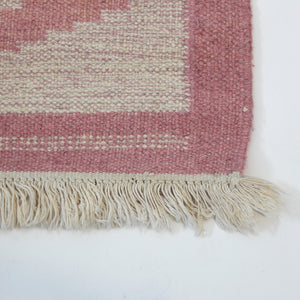 Swedish flat weave Röllakan carpet, 1960s