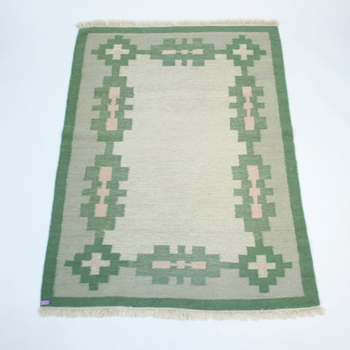 Swedish flat weave Röllakan carpet, 1960s