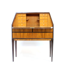 Load image into Gallery viewer, Free standing Swedish Modern secretaire in Walnut and Elm, 1940s