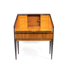 Load image into Gallery viewer, Free standing Swedish Modern secretaire in Walnut and Elm, 1940s