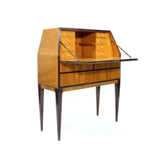 Load image into Gallery viewer, Free standing Swedish Modern secretaire in Walnut and Elm, 1940s