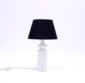 Carrara marble table lamp, attributed to Bergboms/Bitossi, 1970s