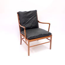 Load image into Gallery viewer, Ole Wanscher, Colonial chair in leather and Mahogany, P. Jeppesen, late 20th century